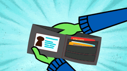 Cute Cartoon No More Money GIF