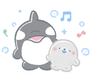 Cute Cartoon Orca GIF