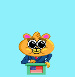 Cute Cartoon Presidents Day  GIF