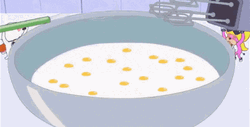 Cute Cartoon Super Shiro Breakfast GIF