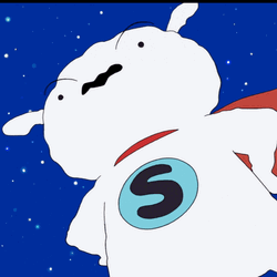 Cute Cartoon Super Shiro Dog GIF
