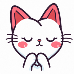 Cute Cat Animation Head Shake No! GIF