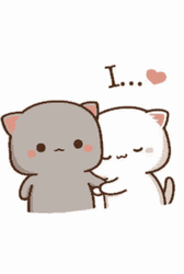 Cute Cat Bite Couple GIF