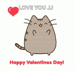 Cute Cat Happy Valentines Day Love You JJ GIF