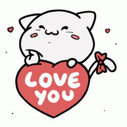 Cute Cat Heart You GIF