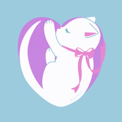 Cute Cat Hugging Heart GIF