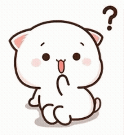 Cute Cat Sitting With Question Mark GIF