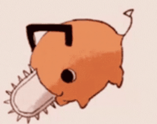 Cute Chainsaw Man Pochita Spinning GIF