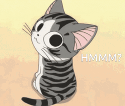 Cute Chi Cat Hmm Manga GIF