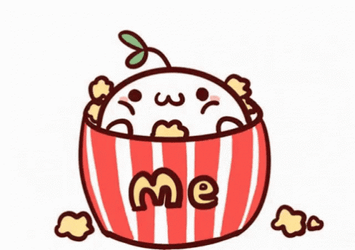 Cute Chibi Animal On Popcorn Me GIF