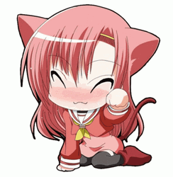 Cute Chibi Anime Girl With Cat Ears