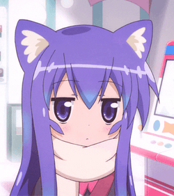 Cute Chibi Tsunneko Fluttering Cat Ears GIF