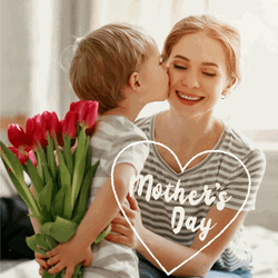 Cute Child Giving Flowers GIF