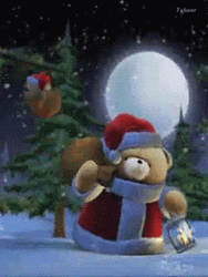 Cute Christmas Bear Santa GIF