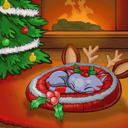 Cute Christmas Cat Animated GIF