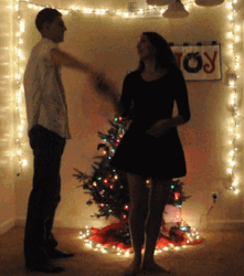 Cute Christmas Couple Dancing GIF