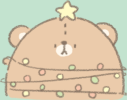 Cute Christmas Cuddly Bear GIF