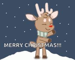 Cute Christmas Deer Dancing GIF