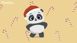 Cute Christmas Panda Bops Dancing GIF