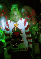 Cute Christmas Tree Sweater Grinch Meme GIF