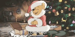 Cute Christmas Winnie The Pooh GIF