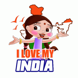 Cute Chutki I Love My India  GIF