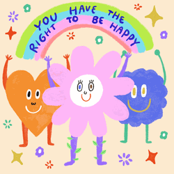 Cute Colorful Animated Characters Smiley Face GIF