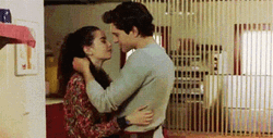 Cute Couple Gentle Kissing GIF