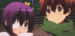 Cute Couple Rikka And Yuuta GIF