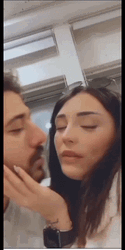 Cute Couple Selfie Kissing GIF