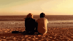 Cute Couple Sunset Beach