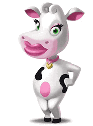 Cute Cow With Makeup