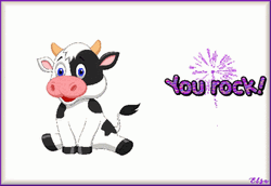 Cute Cow With You Rock