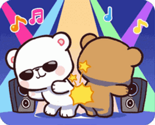 Cute Dancing Milk And Mocha Dancefloor GIF