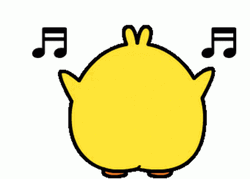 Cute Dancing Wiggly Chick GIF