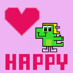 Cute Dinosaur Happy Valentines Day GIF