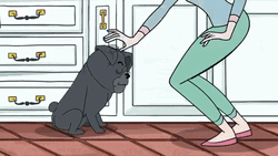 Cute Dog Animated Petting GIF