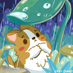 Cute Dog Rainy Good Morning GIF