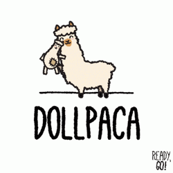 Cute Doll Alpaca GIF