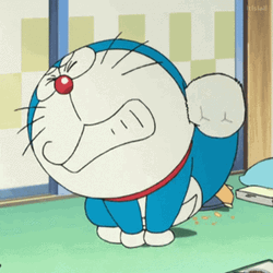 Cute Doraemon Fleas Itch Scratch
