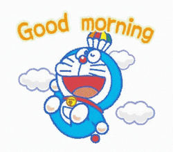 Cute Doraemon Good Morning Sky