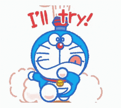 Cute Doraemon I'll Try Running