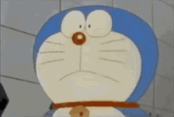 Cute Doraemon Surprised What Gasp
