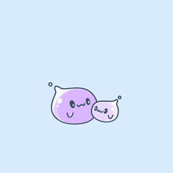 Cute Droplets Couple Snuggles GIF