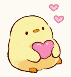 Cute Duck Love Animation GIF
