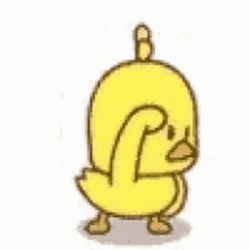 Cute Duckling Searching Around Animation GIF