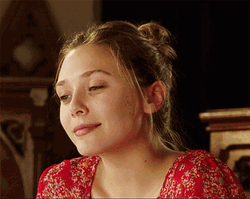 Cute Elizabeth Olsen In Bun GIF