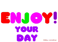 Cute Enjoy Your Day Purple Greetings GIF