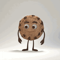 Cute Excited Chocolate Chip Jumping GIF