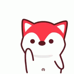 Cute Fox Sending Hearts Animation